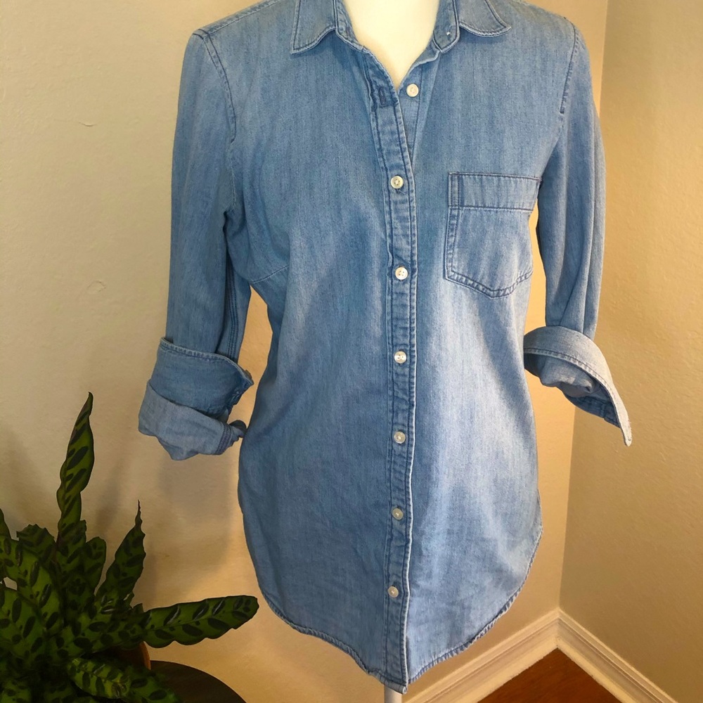 Chambray perfect fit button down from J. Crew